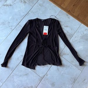 Zara Sheer Long Sleeve Top